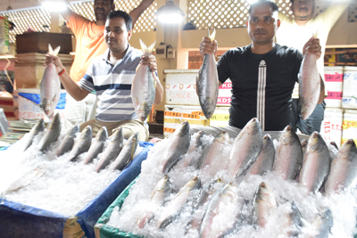 Hilsa fish hits the markets of Agartala on April 13 ahead ofPohela Boisakh (Bengali new year) celebrations.