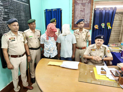 Two drug peddlers were arrested along with Yaba tablets at Budhjungnagar police station on March 30.