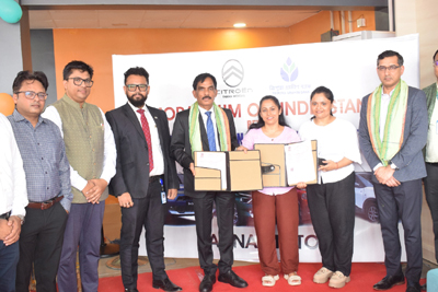 Tripura Gramin Bank Signs MoU with Panna Motors for Four-Wheeler Financing  in Agartala on August 5.