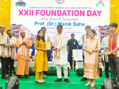 Chief Minister Dr Manik Saha joined the foundation day celebration programme of Agartala Government Medical College (AGMC) at Agartala on August 1.