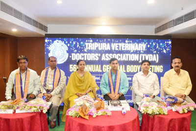 The 56th Annual General Meeting of Tripura Veterinary Doctors Association was held at Agartala on May 31.