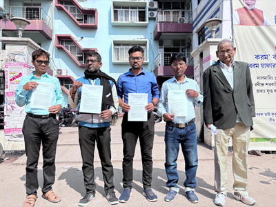 Tripura Blind Association met in a deputation at Siksha Bhavan in Agartala on January 31 in support of their demands.