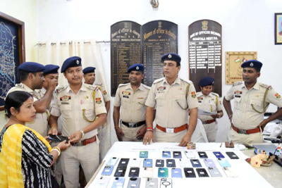 Stolen mobile phones being recovered through Central Equipment Identity Register [CEIR] returned to rightful owners by authorities of West Agartala Police station on May 10.