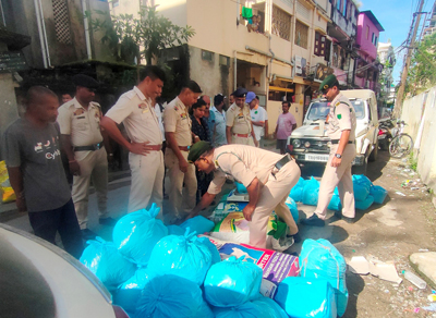 Police seize Ganja worth Rs 96 lakh near the SC Corporation office in Agartala on September 25.
