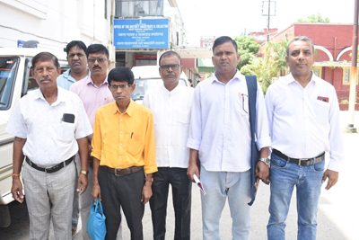 Harijan Unnayan Samiti members submit a deputation to the District Magistrate office in West Tripura on September 25.