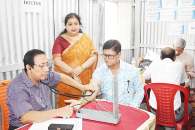 Lions Club Agartala organised a mega health camp in Agartala on June 7. 