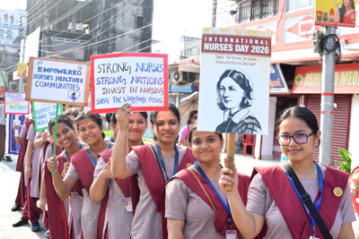 A colourful rally taken out to mark International Nurses Day at Agartala on May 12.