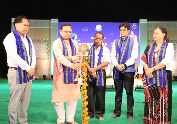 The State-Level Programme marking the 65th Teachers Day celebration held at Rabindra Bhavan, Agartala, on September 5.
