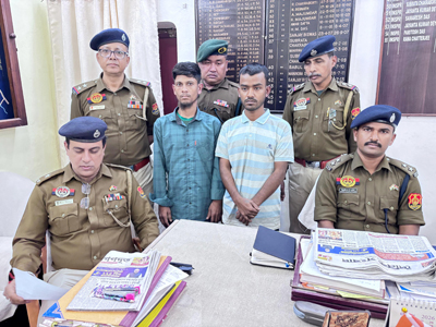 Two Bangladeshi nationals arrested by a joint team of BSF and police personnel from West Agartala police station on January 31.