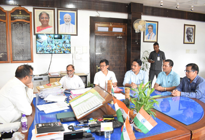 CPIM leaders met in a deputation to the DM of West Tripura district in Agartala on September 7 demanding free and fair VC elections.