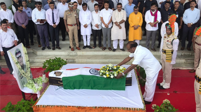 Tripura bid an emotional farewell to Director General of Police (DGP) Anurag Dhankar on July 21 as Governor Indrasena Reddy Nallu and Chief Minister Dr Manik Saha along with his cabinet colleagues paid their last respects to the departed soul during a tribute programme held at Civil Secretariat in Agartala.