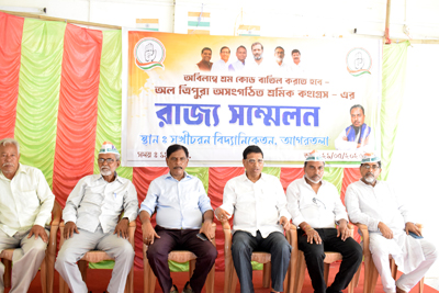 Congress MLA Gopal Roy attended a state conference of the All Tripura Unorganised Congress at Sakhicharan School complex in Agartala on May 21.