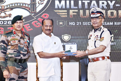 Governor Indrasena Reddy Nallu attended a seminar on the theme Military Civil Fusion at Agartala with the objective of fostering greater inter-agency synergy, civil military fusion at headquarters of 21 sector Assam Rifles in Agartala on May 14.
