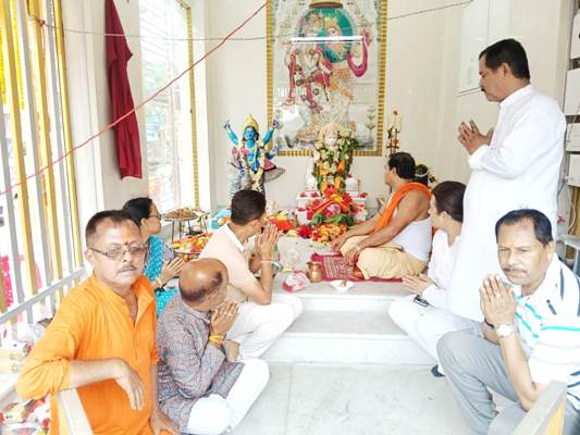 Hanuman Jayanti is being observed following all the rituals at Colonel Chowmuhani temple in Agartala on April 2nd.