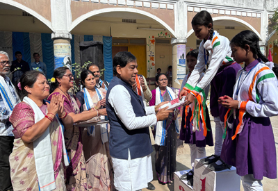 Mayor of Agartala Municipal Corporation (AMC) Dipak Majumder joined the annual sports competition of Ramnagar High School in Agartala on February 3.