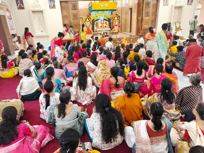 Birth anniversary of Saradamani devi observed by devotees at Ramkrishna Mission in Agartala on February 19.
