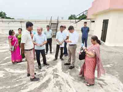 Health Secretary Kiran Gitte on May 31 visited the newly constructed ANM building at Durjan Nagar area of Agartala.