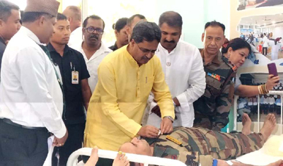 Chief Minister Dr Manik Saha attended a programme on World Blood Donors day at Pragna Bhavan in Agartala on June 14.