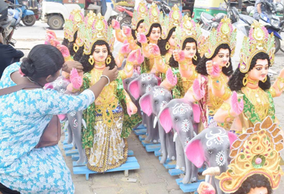 Idols of Lord Vishwakarma make entry in markets on September 16 after Ganesh Chaturthi as the festive season gains momentum across Agartala.