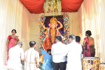Auspicious Ganesh Chaturthi Puja and festival at various pandals across Agartala city on September 14.