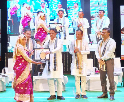 Chief Minister Dr Manik Saha attended Sammriddhi event organized by TRLM at Rabindra Satabarshiki Bhavan in Agartala on May 18.