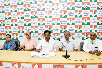 Tripura Pradesh Congress leaders organised an organisational meeting at the party office in Agartala on August 31.