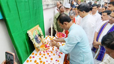 BJP celebrates the birth anniversary of Dr B R Ambedkar in Agartala on April 14.