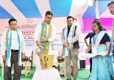 Chief Minister Dr Manik Saha inaugurated a PWD data centre at Agartala on May 16.