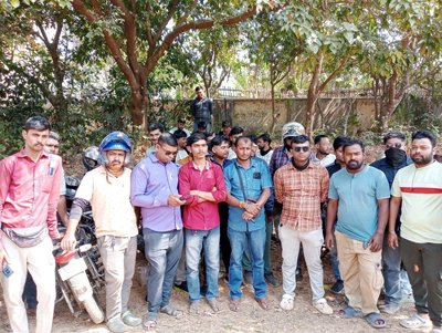 UBER bike riders held another round of protests at heritage park in Agartala on February 19.