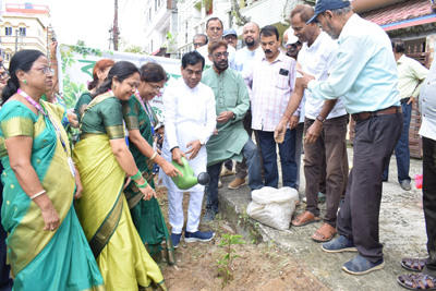 Mayor of Agartala Municipal Corporation (AMC) Dipak Majumder attended the tree plantation drive of Ramnagar Sporting Club in Agartala on July 5.