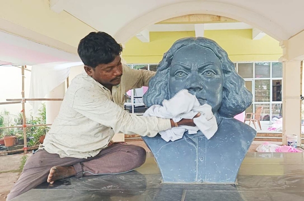 Preparations underway for Nazrul Jayanti celebrations going on in Agartala on May 25.