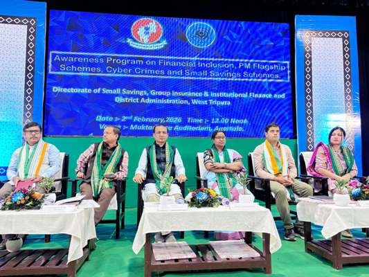 Directorate of Small Savings held an awareness camp on financial inclusion, PM Flagship Scheme and institutional finance  in Agartala on February 2.