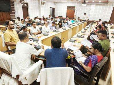 DM of West Tripura district and Zilla Sabhadhipati attended a meeting of the district at the conference hall of DM office in Agartala on September 3