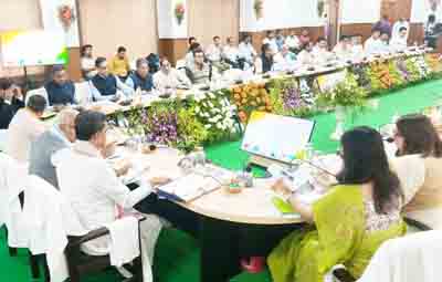 Chief Minister Dr Manik Saha along with central Minister Manohar Lal attended a review meeting on the status of Swachh Bharat Mission 2.0 at State Guest House in Agartala on May 31.