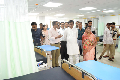 Mayor of Agartala Municipal Corporation (AMC) Dipak Majumder inspected the ongoing construction for the proposed Civil hospital in Agartala on May 6 ahead of inauguration.