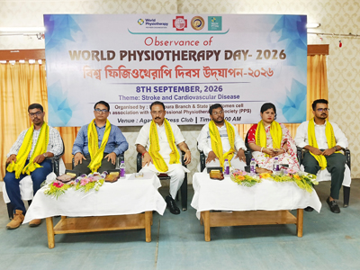 MP (Rajya Sabha) Rajib Bhattacharjee attended World Physiotherapy Day programme held Agartala Press Club on September 8.