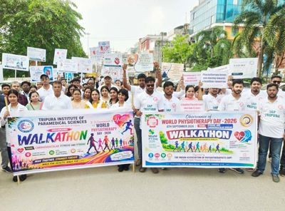 A Colorful rally to mark World Physiotherapy Day organised at Agartala on September 8.