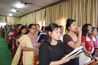 Good Friday prayers organised at Krishnanagar Church in Agartala on April 3.