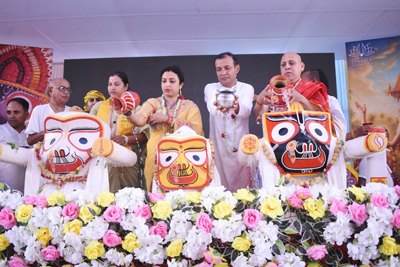 ISKCON temple in Agartala organised Snan Yatra of Lord Jaganath on June 29.