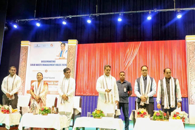 Chief Minister Dr. Manik Saha attends a state-level one-day workshop on the Solid Waste Management Rules at Rabindra Shatabarshiki Bhavan, Agartala, on June 22. 