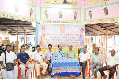 The Nikhil Tripura Harinam Sankirtan Committee addresses a press conference in Agartala on June 6.