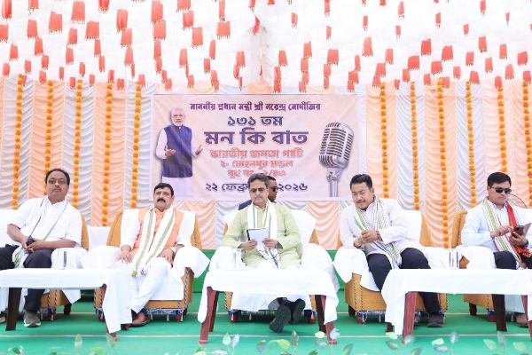 Chief Minister Dr Manik Saha attended Mann Ki Baat programme at Muhanpur area of West Tripura district on February 22.