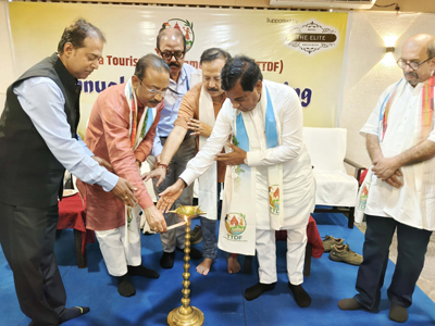 BJP state president Rajib Bhattacharjee, Mayor of Agartala Municipal Corporation (AMC) Dipak Majumder attended Tripura Tourism Development Forum (TTDF) annual general meeting at Agartala on April 21.