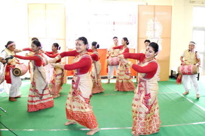 Rongali Bihu celebration held at Nazrul Kalakshetra auditorium in Agartala on May 10.