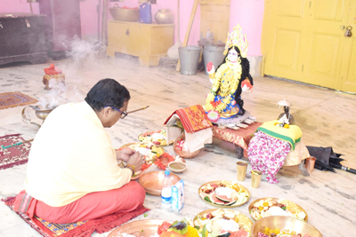 Prithivi Puja was held at Durga Bari temple in Agartala on March 2.