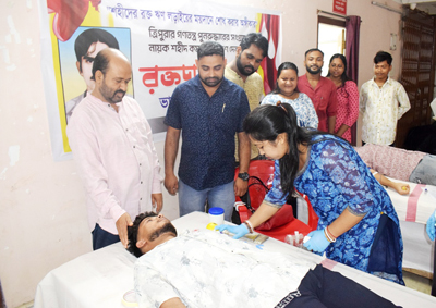 SFI organised a blood donation camp at Chhatra Yuva Bhavan in Agartala on July 8.