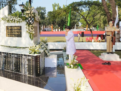 Chief Minister Dr Manik Saha attended police commemoration day at AD Nagar police lines in Agartala on October 21.