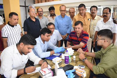 Chemist and Druggist Association conducts special health camp to mark National Doctor's Day at Agartala on July 1.