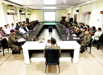Discussion session underway at Saheed Bhagat Singh youth hostel of NCC cadets on September 7.