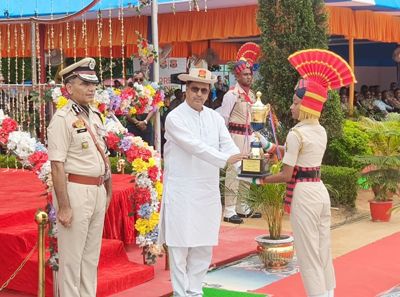 Chief Minister Dr Manik Saha attended the passing out parade of Tripura police constables at KTD Singh Police Training Academy, at the outskirts of Agartala on May 21.